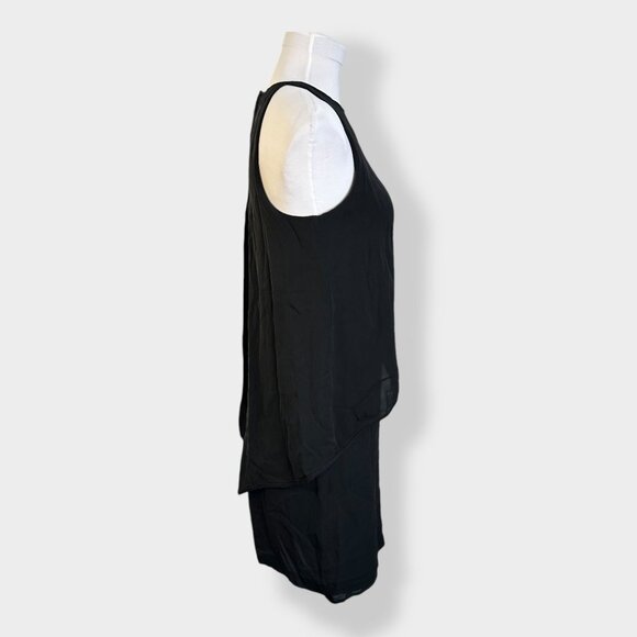 Theory Shift Black Silk Sleeveless Dress - Picture 2 of 5